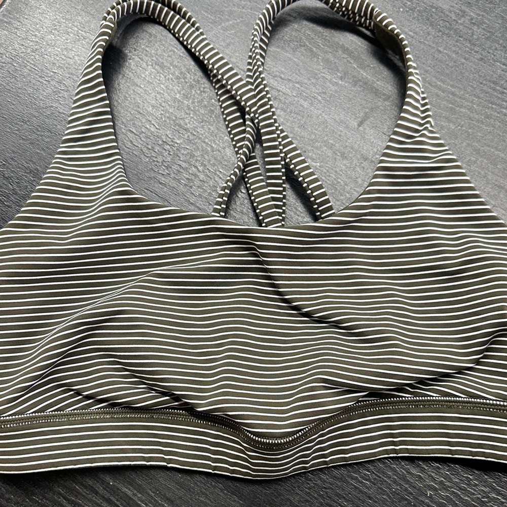 Lululemon Striped Sports Bra Sz 8